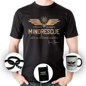 Kit MINDRESCUE – Camiseta + Caneca + Moleskine + Caneta + Pulseira